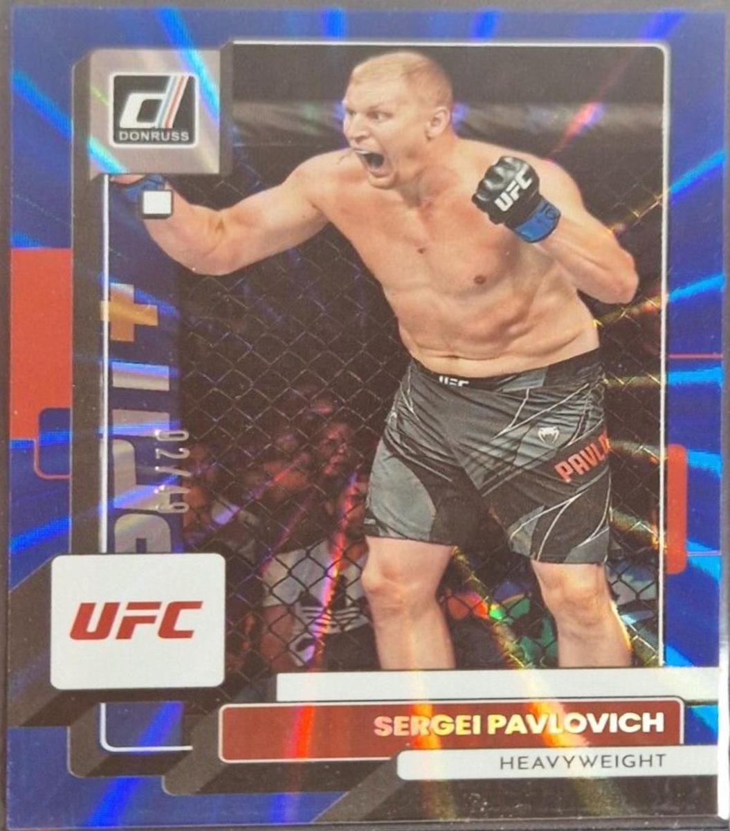 Sergei Pavlovich 2023 Panini Donruss UFC Base #79 Blue Laser