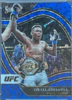 Israel Adesanya 2021 Panini Select UFC Octagonside #233 Blue Disco