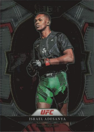Israel Adesanya 2023 Panini Select UFC Concourse #6 Red Blue Base