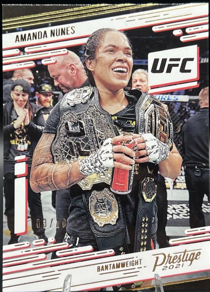 Amanda Nunes 2021 Panini Chronicles UFC Base Prestige #74 Gold