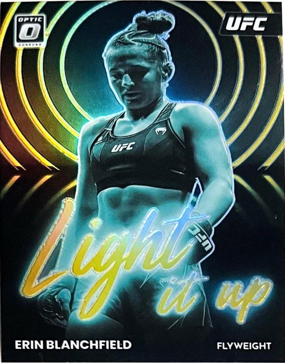 Erin Blanchfield 2023 Panini Donruss Optic UFC Light It Up #5 Gold