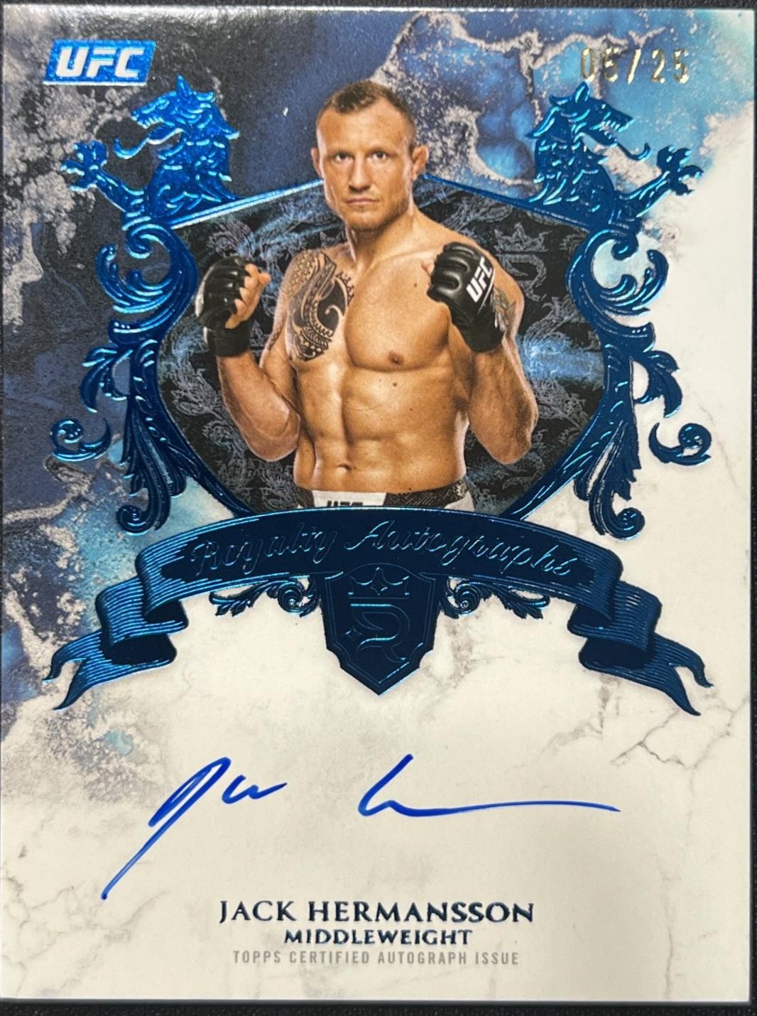 Jack Hermansson 2025 Topps Royalty UFC Royalty Autographs #RY-JH Green