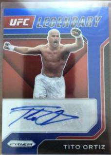 Tito Ortiz 2022 Panini Prizm UFC Legendary Signatures #10 Blue