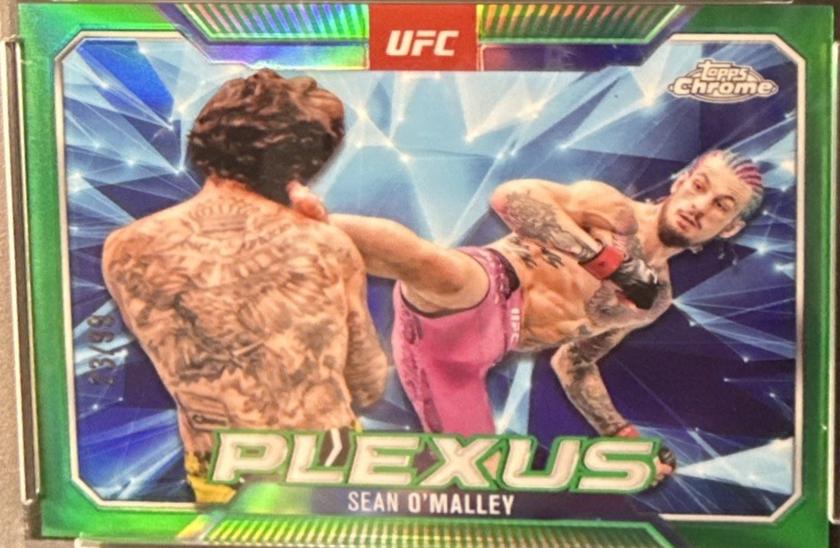 Sean O'Malley 2025 Topps Chrome UFC Plexus #PLX-5 Green Refractor