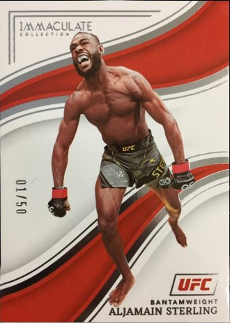 Aljamain Sterling 2023 Panini Immaculate Collection UFC Base #55 Platinum