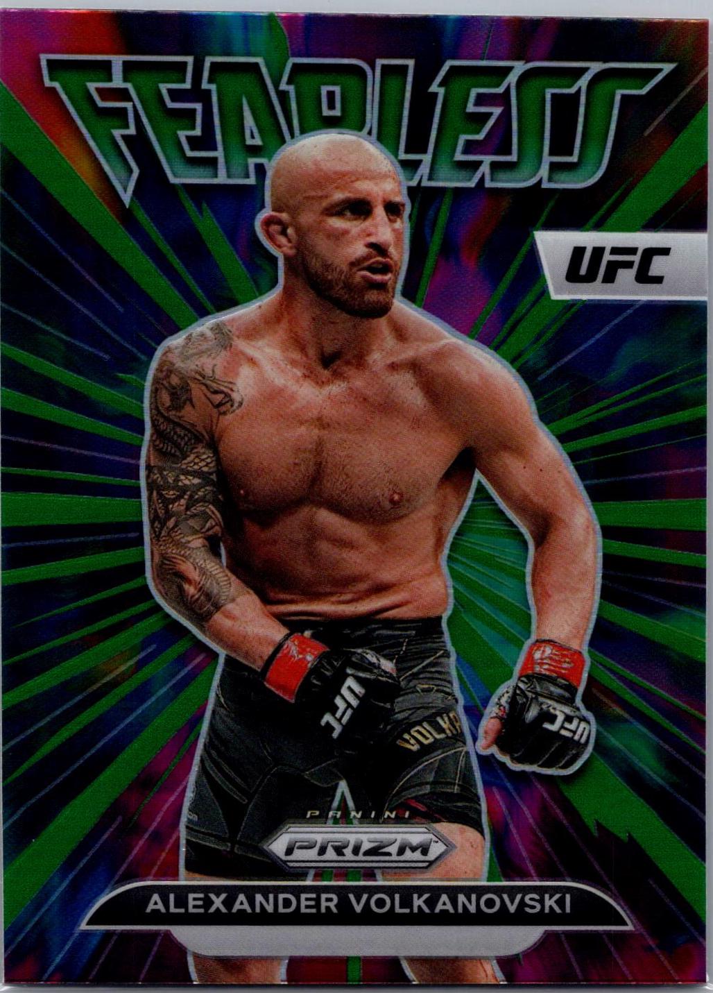 Alexander Volkanovski 2023 Panini Prizm UFC Fearless #7 Green