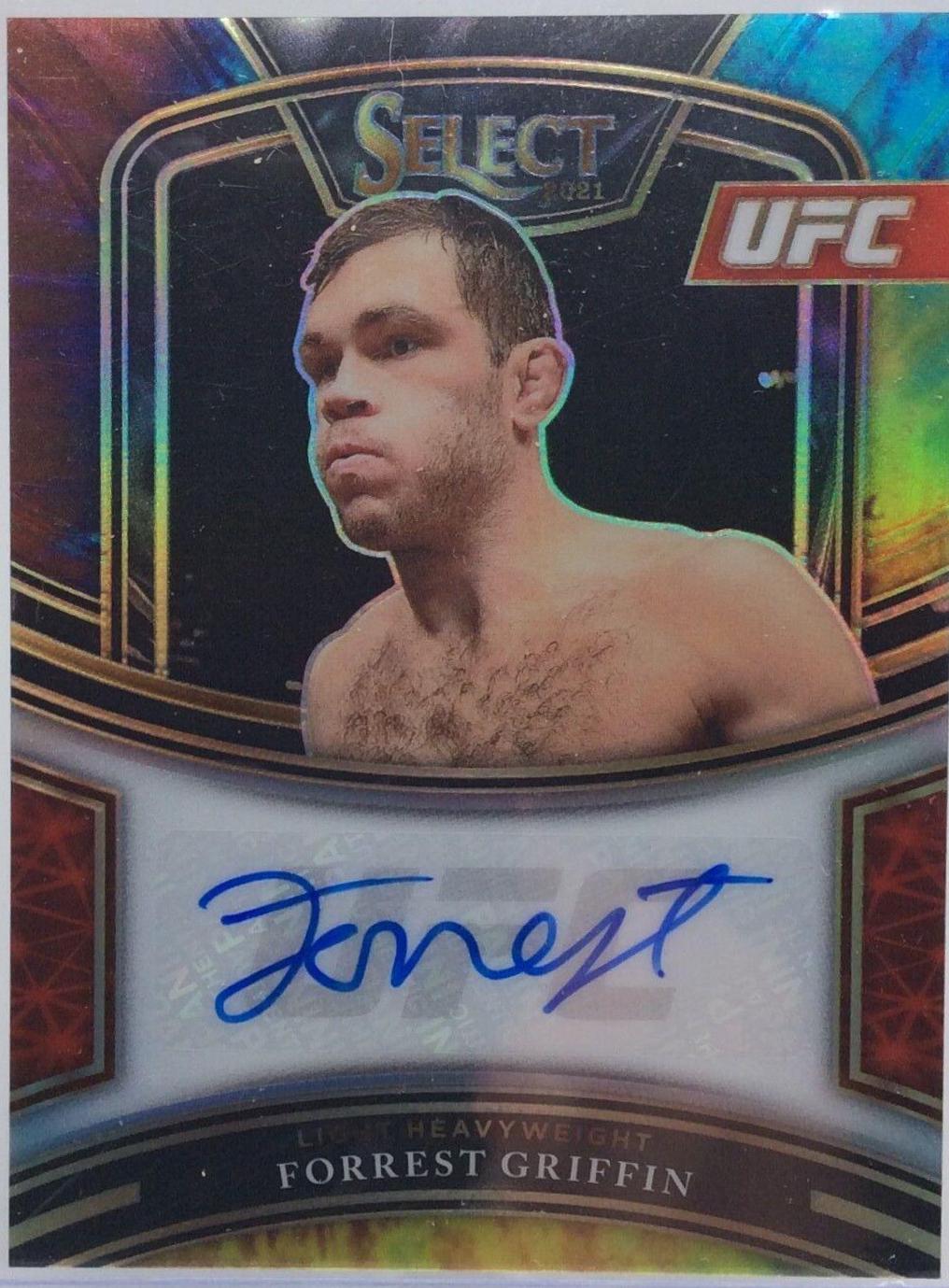Forrest Griffin 2021 Panini Select UFC Signatures #13 Tie Dye Prizms