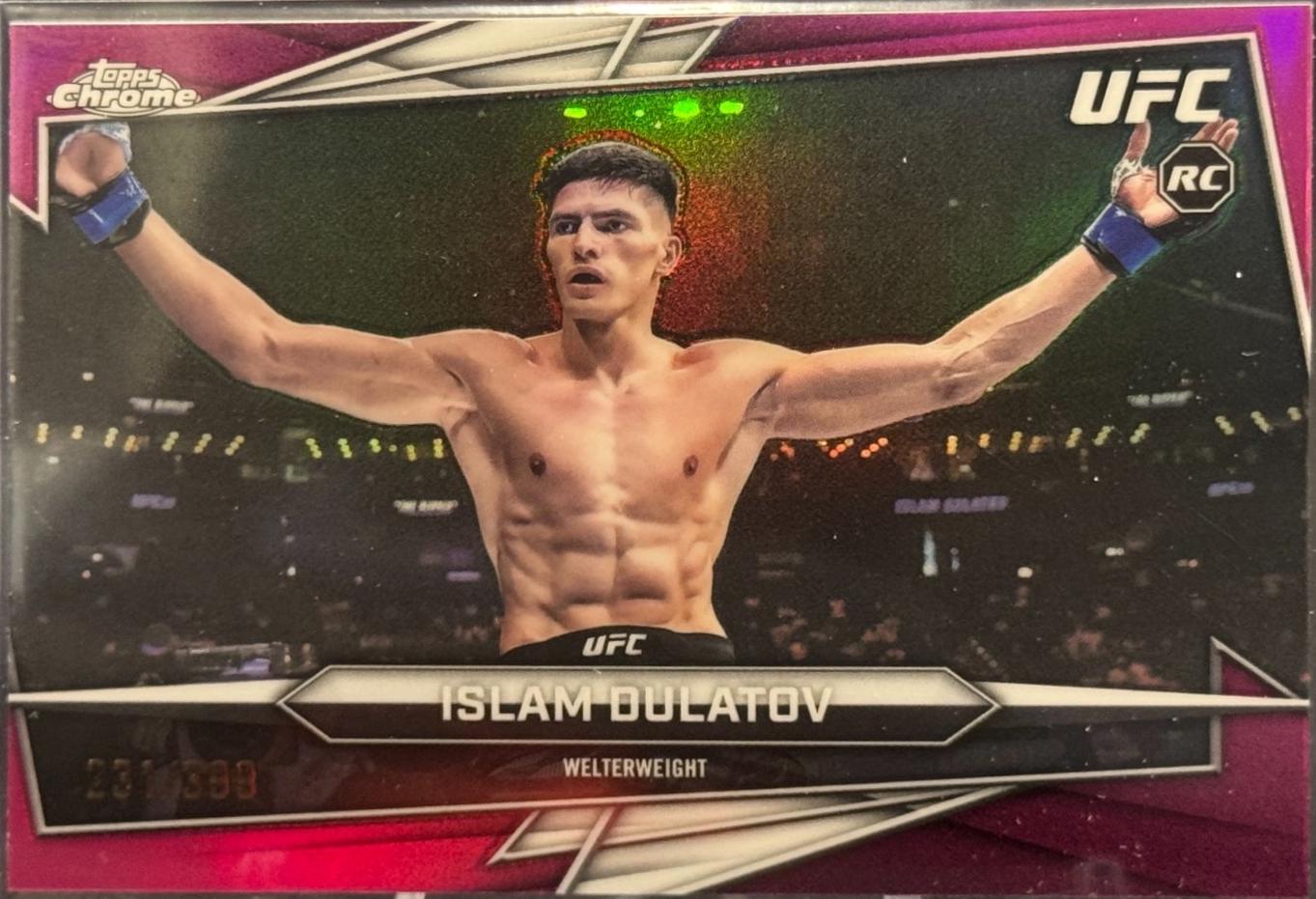 Islam Dulatov 2026 Topps Chrome UFC Base #24 Magenta Refractor