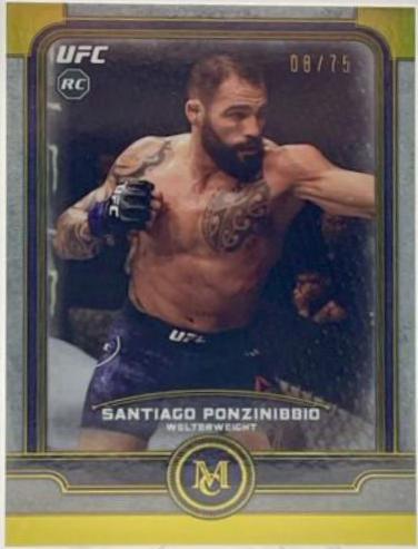 Santiago Ponzinibbio 2019 Topps UFC Museum Collection Base #14 Gold