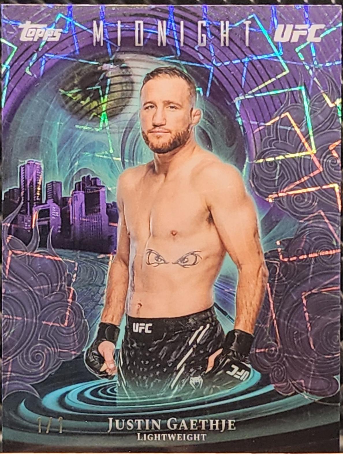 Justin Gaethje 2026 Topps Midnight UFC Insomnia #IN-20 Moon Beam