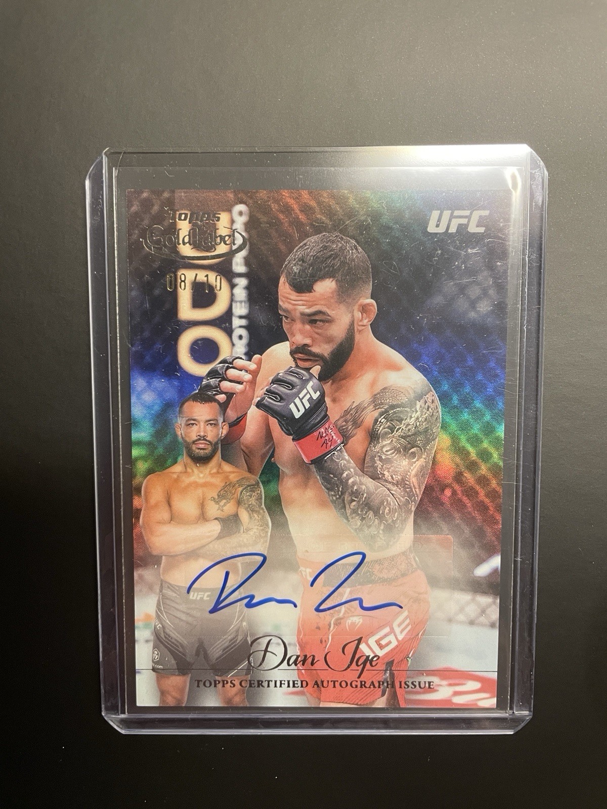 Dan Ige 2024 Topps Gold Label UFC Gold Label Autographs #GLA-IGE Black
