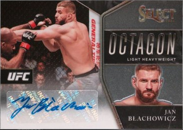 Jan Błachowicz 2021 Panini Select UFC Octagon Action Signatures #OA-JBZ Tie Dye Prizms