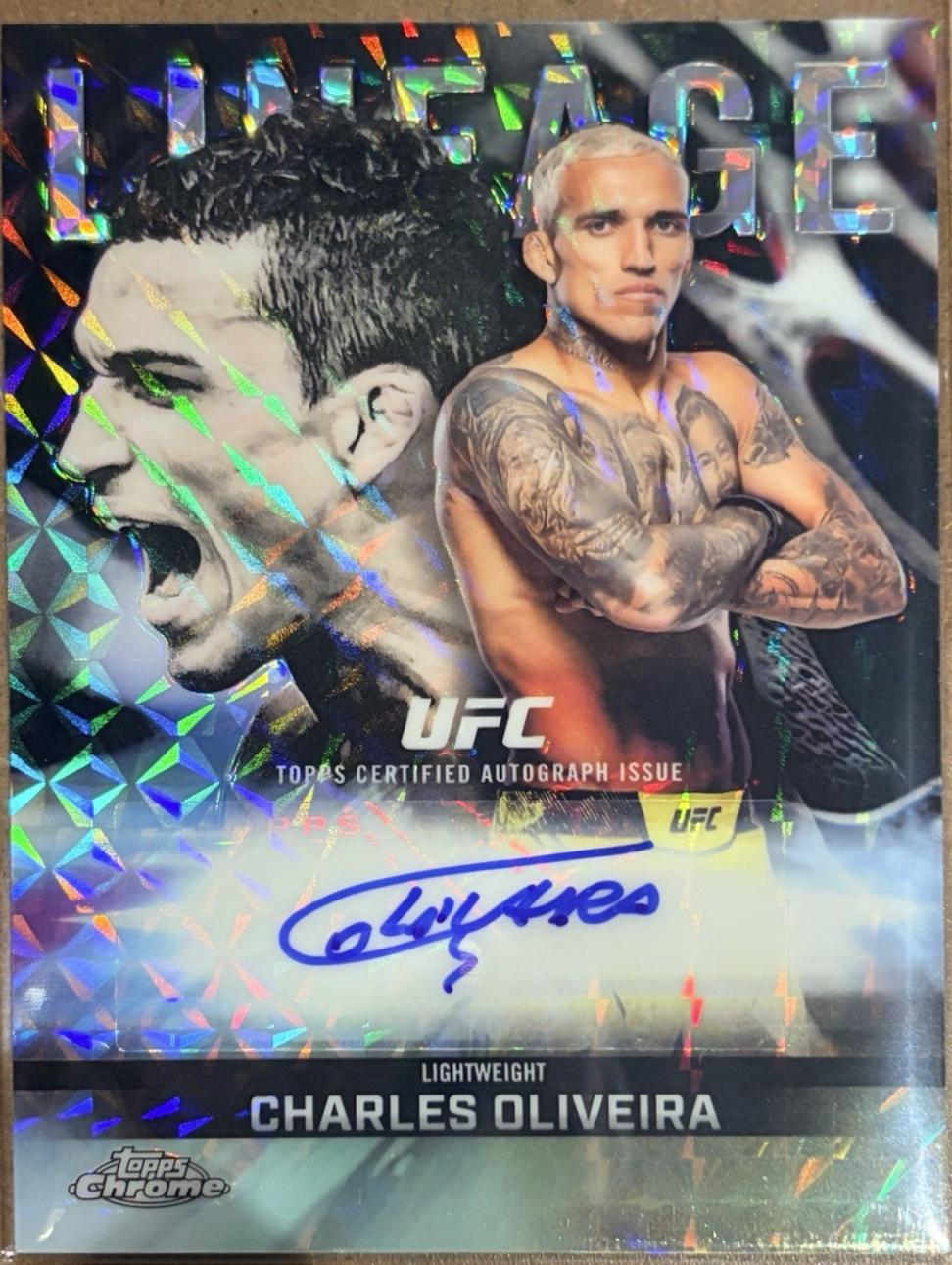 Charles Oliveira 2026 Topps Chrome UFC Chrome Lineage Autographs #CCA-CO Geometric Refractor