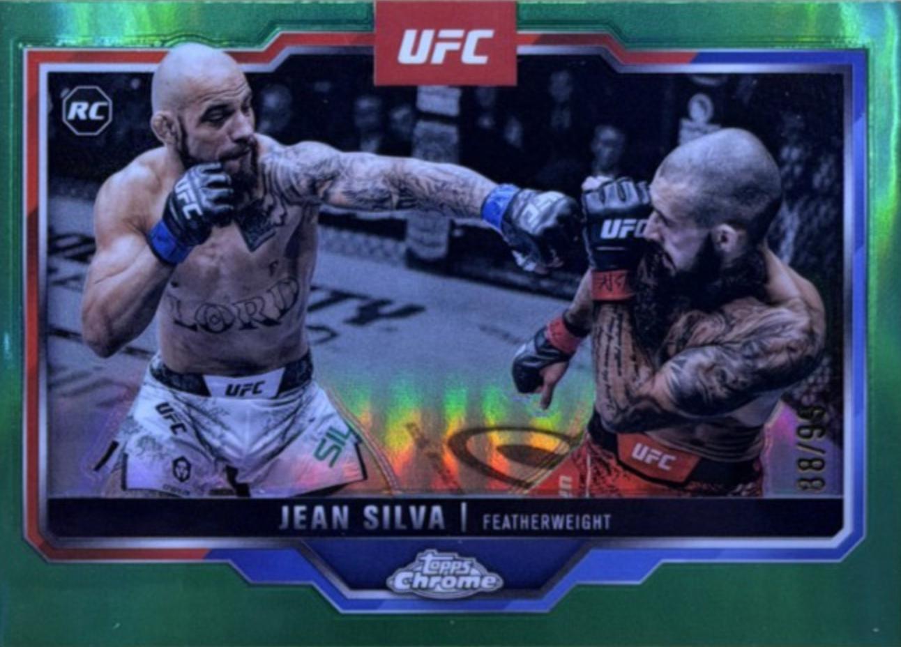 Jean Silva 2025 Topps Chrome UFC Base #56 Green Refractor