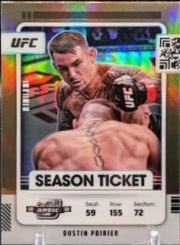 Dustin Poirier 2022 Panini Chronicles UFC Base Contenders Optic Season Ticket #353 Bronze