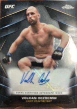 Volkan Oezdemir 2024 Topps Chrome UFC Chrome Veteran Autographs #CVA-VOE Refractor