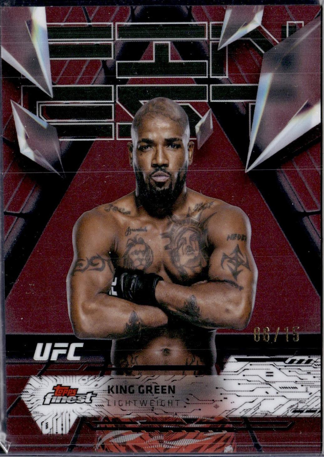 King Green 2025 Topps Finest UFC Base Uncommon #149 Red Black Vapor Refractor