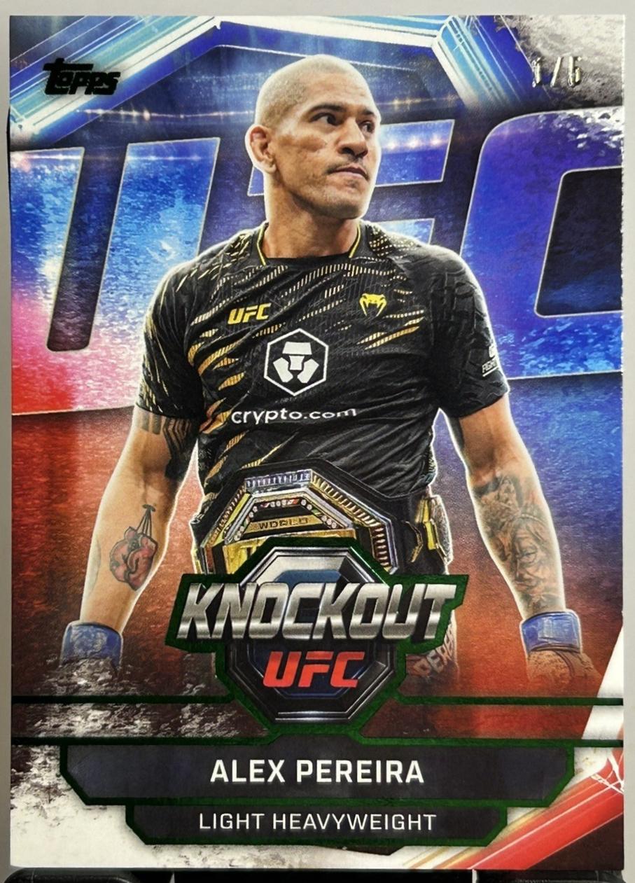 Alex Pereira 2026 Topps Knockout UFC Base #24 Emerald
