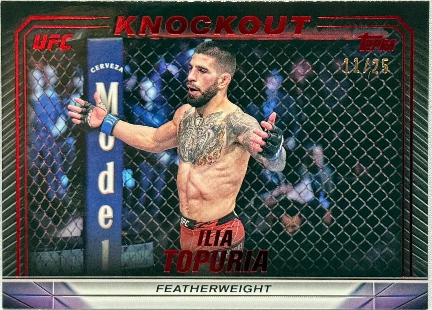 Ilia Topuria 2024 Topps Knockout UFC Base #34 Red