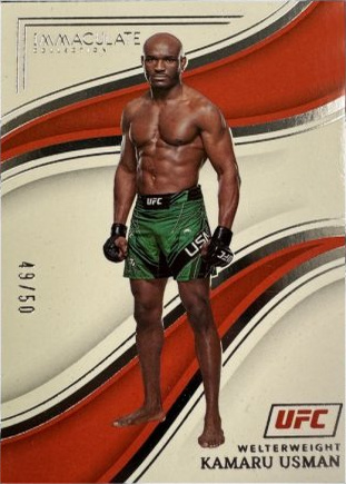 Kamaru Usman 2023 Panini Immaculate Collection UFC Base #19 Platinum