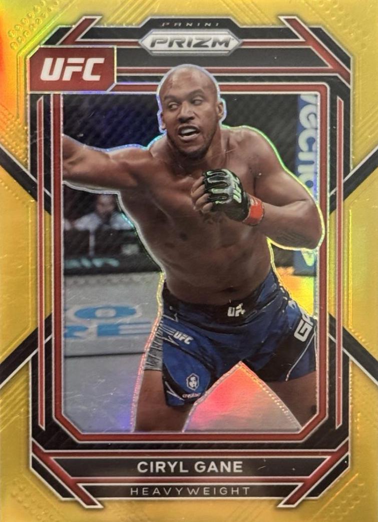 Ciryl Gane 2023 Panini Prizm UFC Base #115 Gold