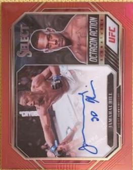 Jamahal Hill 2023 Panini Select UFC Octagon Action Signatures #34 Black