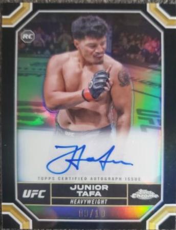 Junior Tafa 2024 Topps Chrome UFC Chrome Rookie Autographs #CRA-JTA Black Refractor