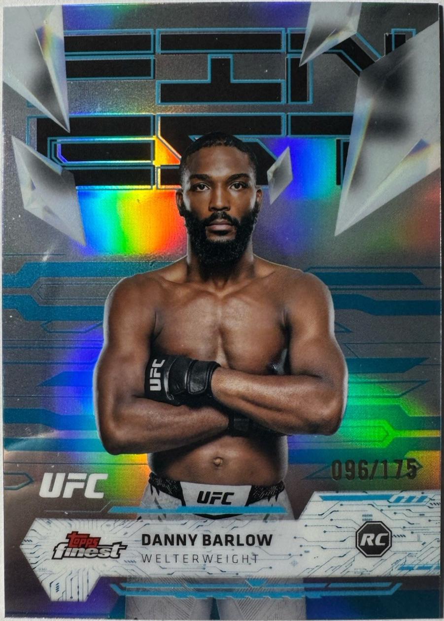 Danny Barlow 2025 Topps Finest UFC Base Uncommon #103 Blue Refractor