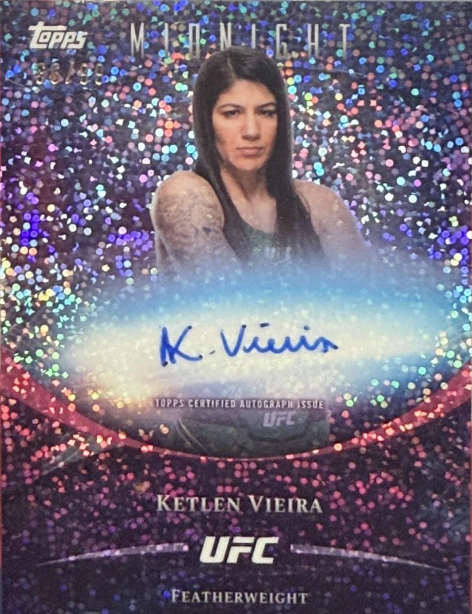 Ketlen Vieira 2026 Topps Midnight UFC Base Autographs #BAV-KV Twilight