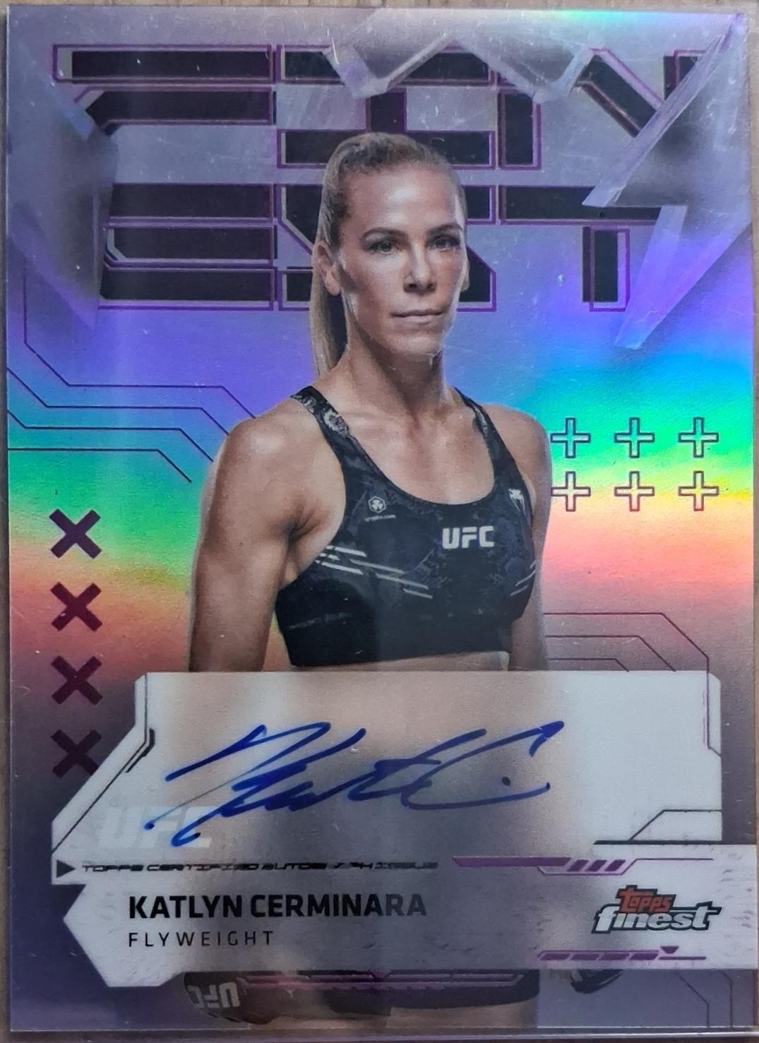 Katlyn Cerminara 2025 Topps Finest UFC Finest Autographs #FA-KC Refractor