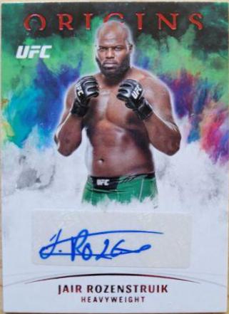 Jairzinho Rozenstruik 2022 Panini Chronicles UFC Origins Autographs #16 Red