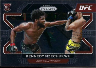 Kennedy Nzechukwu 2022 Panini Prizm UFC Base #74 Black Shimmer