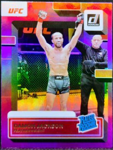 Damon Jackson 2023 Panini Donruss UFC Base #215 Purple Laser