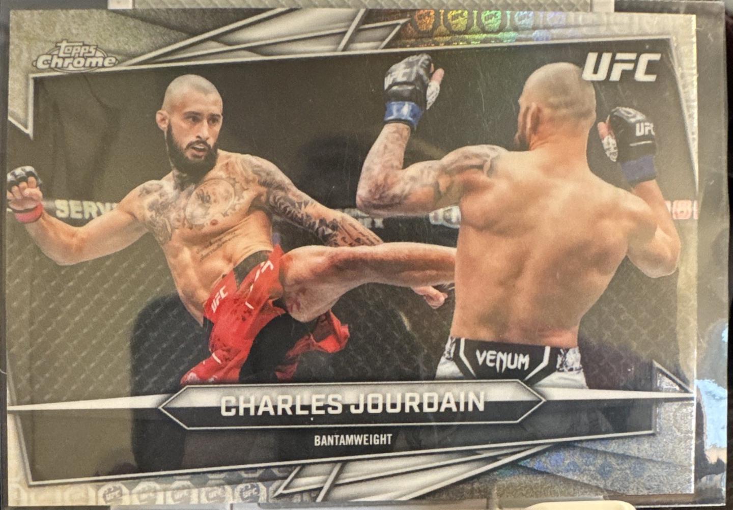 Charles Jourdain 2026 Topps Chrome UFC Base #169 UFC Glove Refractor