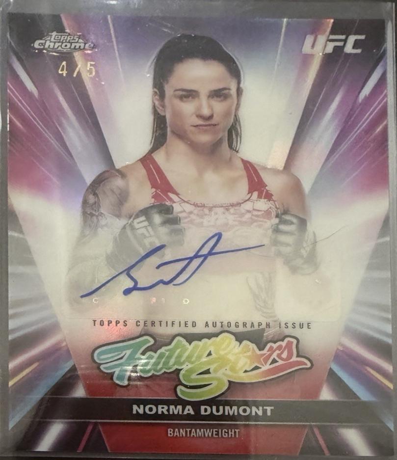Norma Dumont 2026 Topps Chrome UFC Future Stars Autographs #FSA-ND Red Geometric Refractor