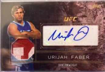 Urijah Faber 2016 Topps UFC Top of the Class Top of the Class Autograph Relic #TCAR-UF Red