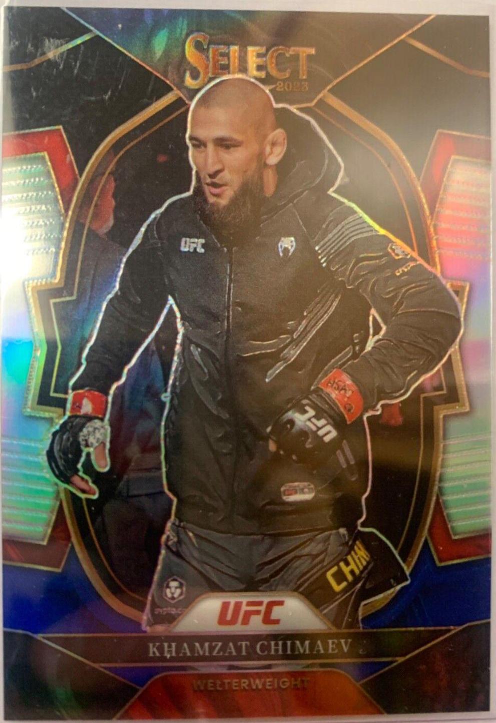 Khamzat Chimaev 2023 Panini Select UFC Concourse #55 Black Blue