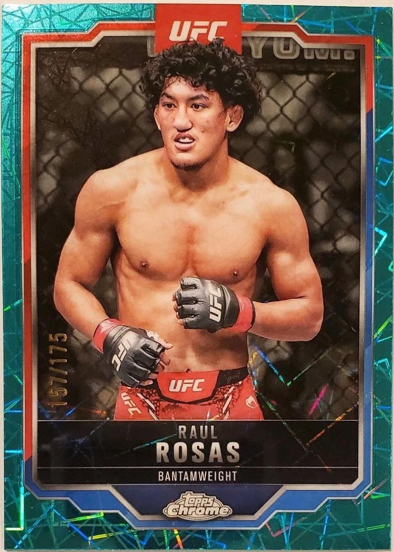Raul Rosas 2025 Topps Chrome UFC Base #120 Teal Lazer Refractor