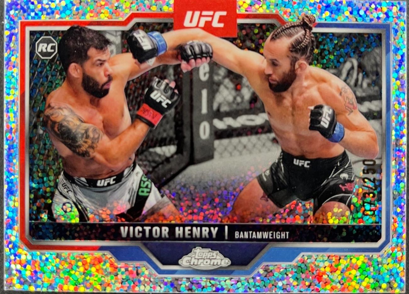 Victor Henry 2025 Topps Chrome UFC Base #59 Speckle Refractor