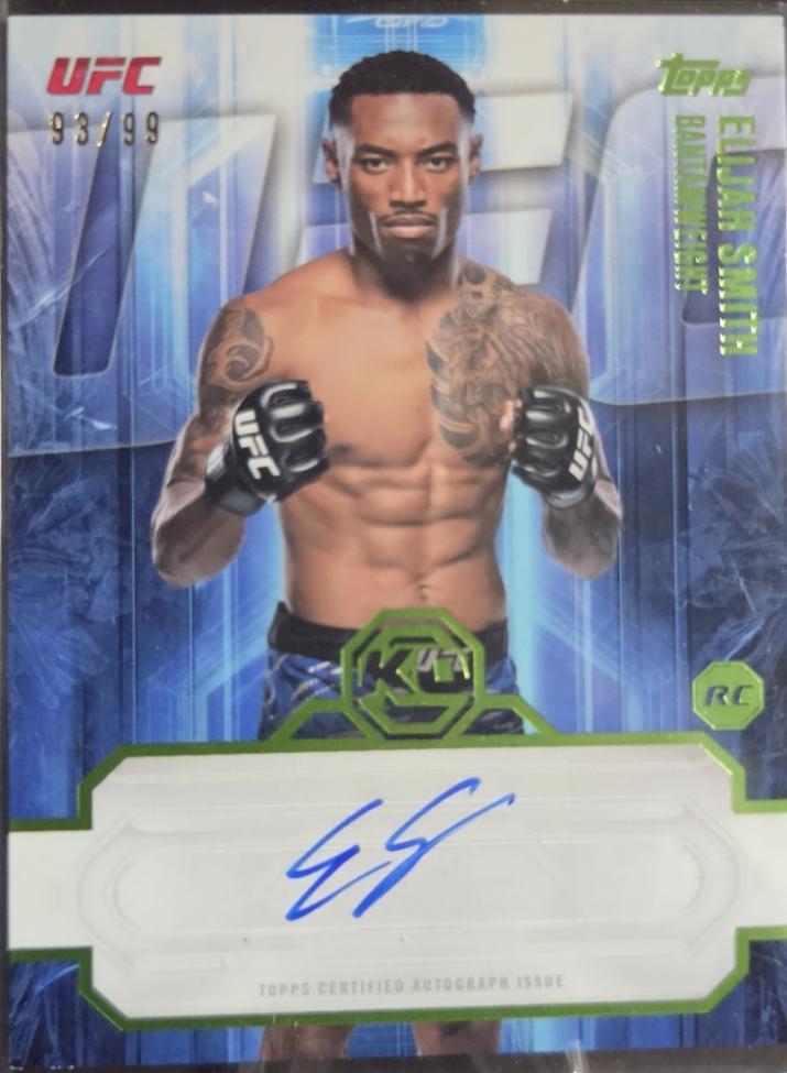 Elijah Smith 2026 Topps Knockout UFC Knockout Autographs #KOA-ESH Lime Green