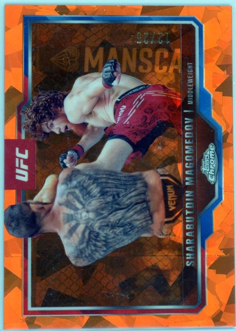 Shara Magomedov 2025 Topps Chrome UFC Base #12 Orange Refractor