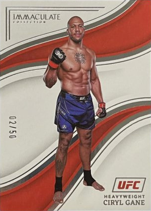Ciryl Gane 2023 Panini Immaculate Collection UFC Base #81 Platinum