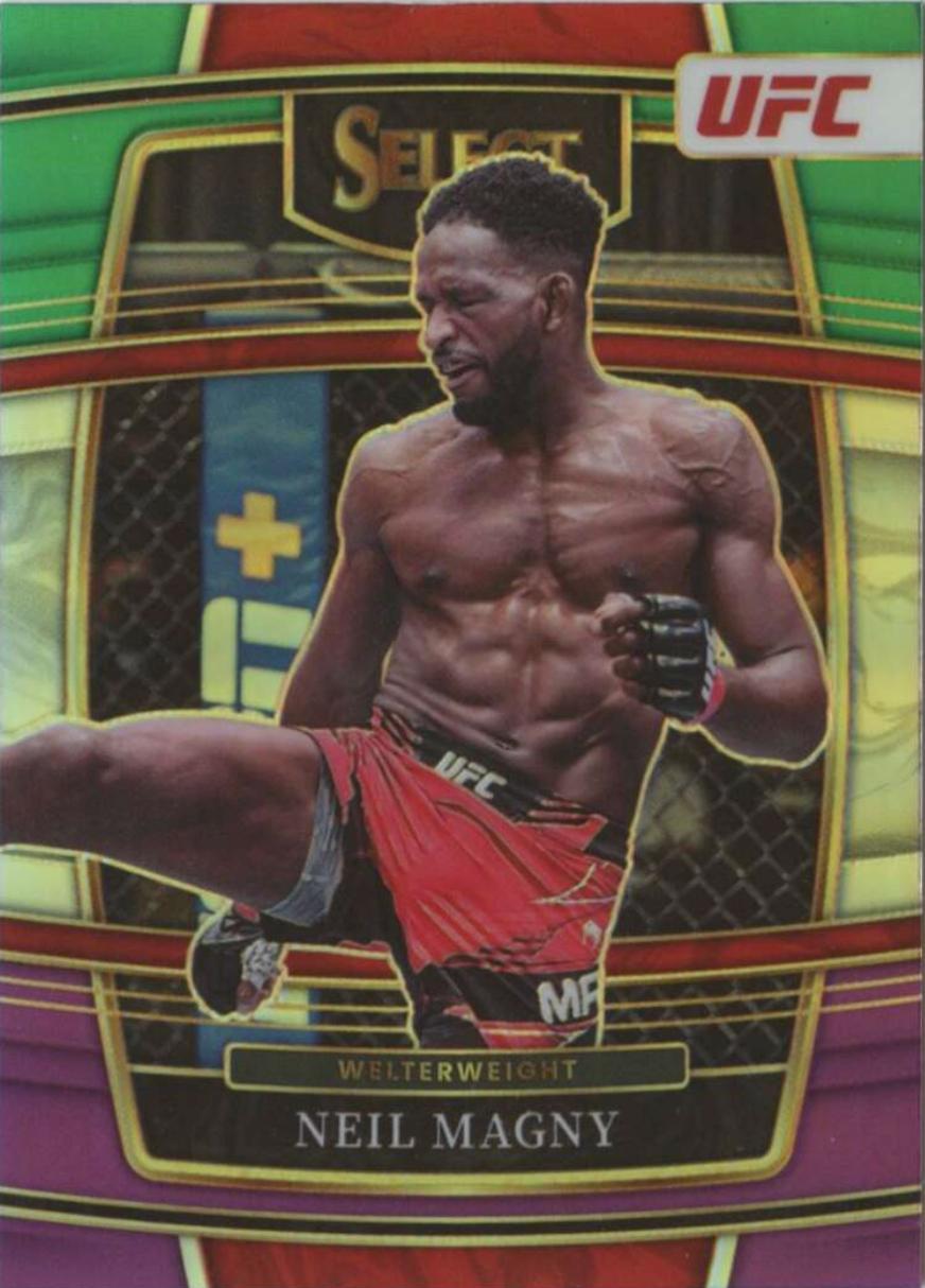 Neil Magny 2022 Panini Select UFC Concourse #86 Green and Purple