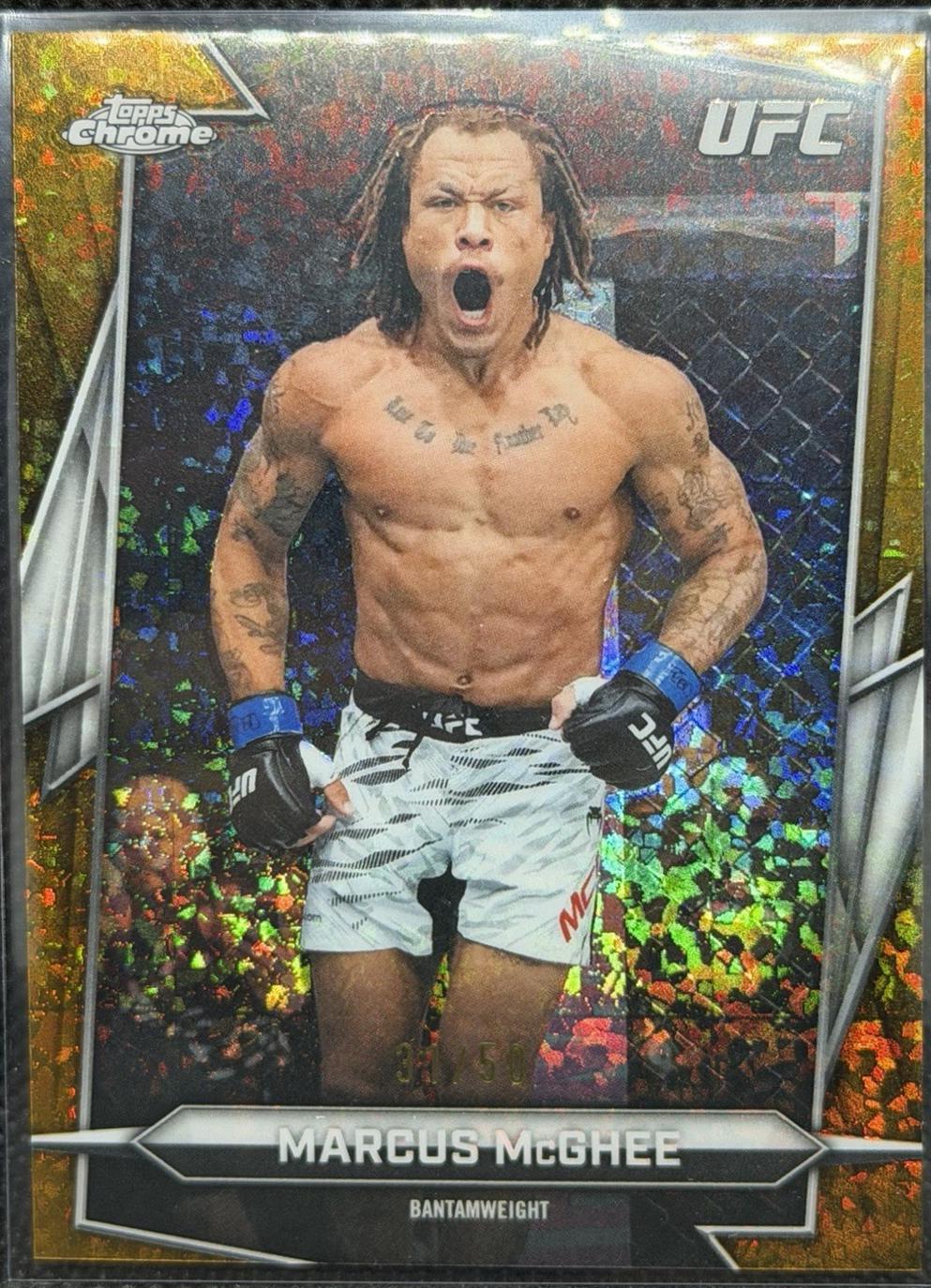 Marcus McGhee 2026 Topps Chrome UFC Base #183 Gold Mini Diamonds Refractor