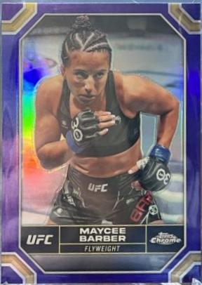 Maycee Barber 2024 Topps Chrome UFC Base #132 Purple Refractor