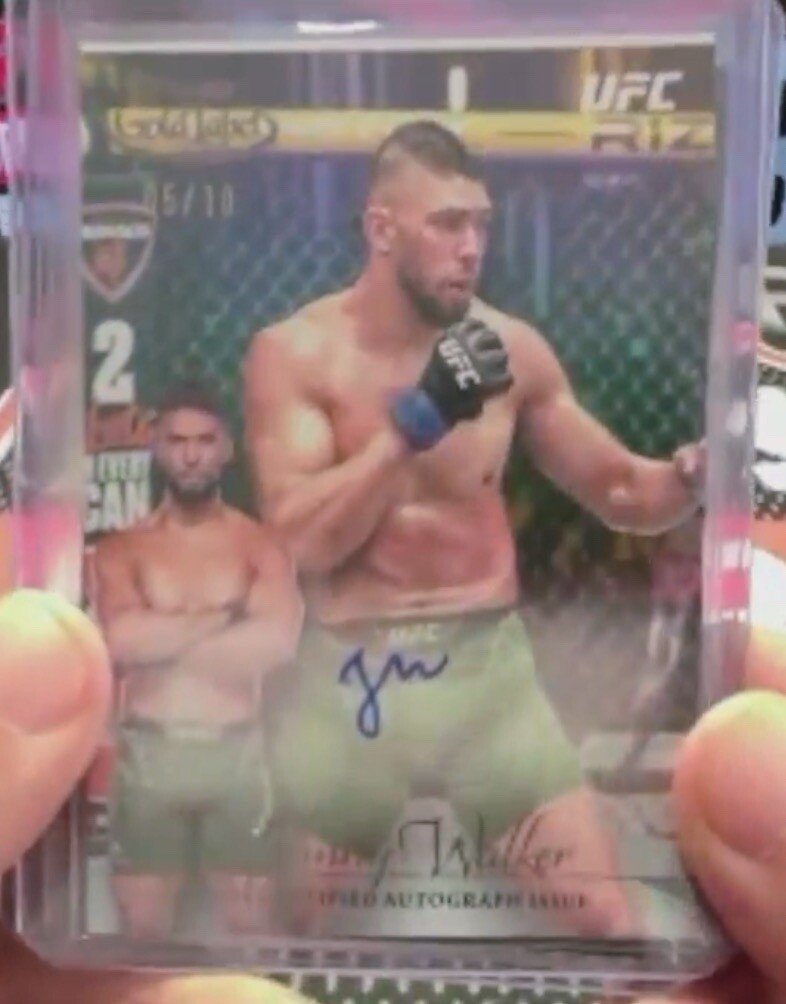 Johnny Walker 2024 Topps Gold Label UFC Gold Label Autographs #GLA-JWA Black