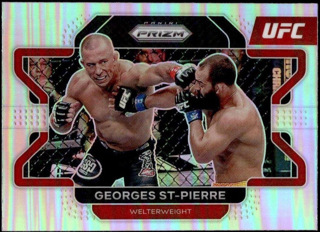 Georges St-Pierre 2022 Panini Prizm UFC Base #61 Silver