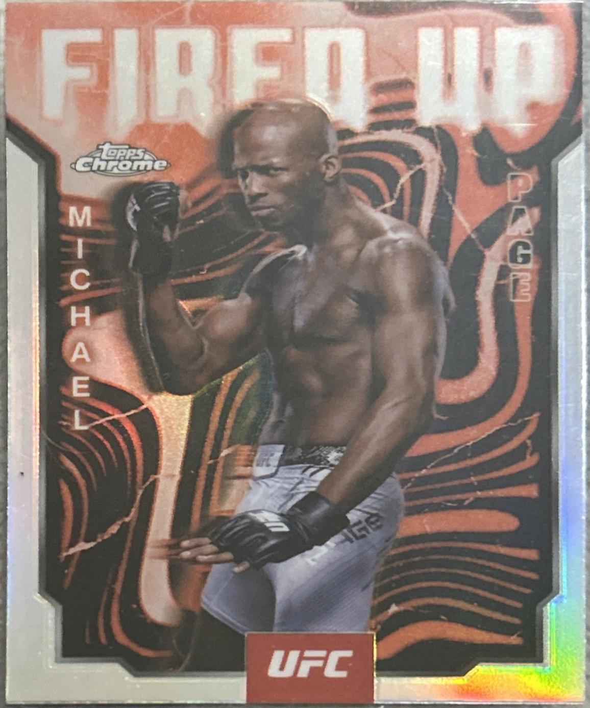 Michael Page 2025 Topps Chrome UFC Fired Up #FUP-5 Refractor
