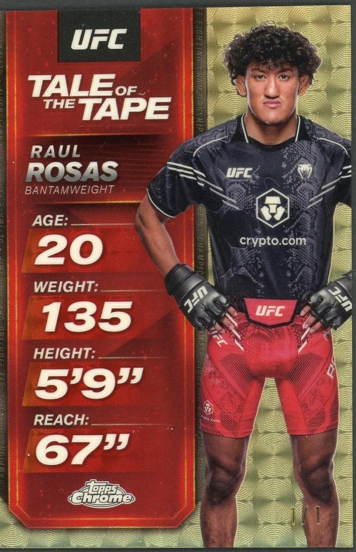 Raul Rosas 2025 Topps Chrome UFC Tale of the Tape #TTT-20 Superfractor