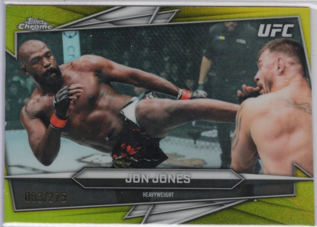 Jon Jones 2026 Topps Chrome UFC Base #36 Yellow Refractor